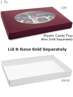 1 lb. burgundy window candy boxes