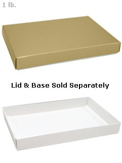 9-3/8 x 6 x 1-1/8 White 1 lb. Rectangular Candy Box BASE 250/Case