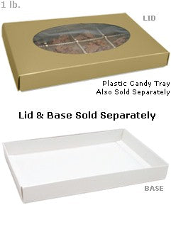 1 lb. oval window candy boxes