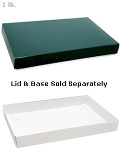 9-5/8 x 6-1/8 x 1-1/8 Green 1 lb. Rectangular Candy Box LID 250/Case