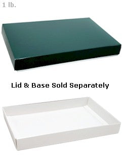 9-3/8 x 6 x 1-1/8 White 1 lb. Rectangular Candy Box BASE 250/Case