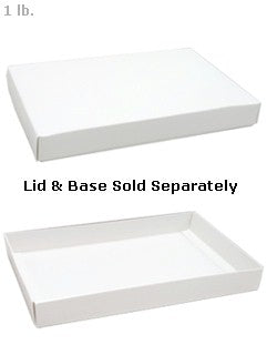 9-3/8 x 6 x 1-1/8 White 1 lb. Rectangular Candy Box BASE 250/Case