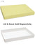 9-5/8 x 6-1/8 x 1-1/8 Yellow 1 lb. Rectangular Candy Box LID 250/Case