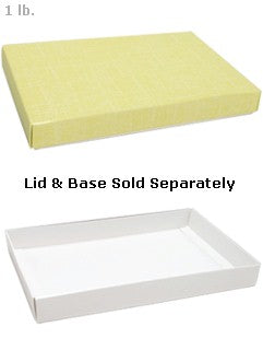 9-3/8 x 6 x 1-1/8 White 1 lb. Rectangular Candy Box BASE 250/Case