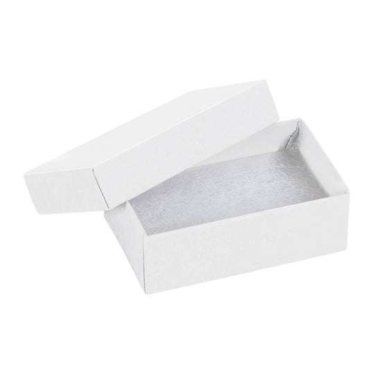 2 1/2 x 1 1/2 x 7/8 White Swirl Jewelry Box 100/Case
