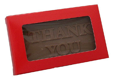 2-5/16 x 7/16 x 3-7/8 Red Business Card Candy Box with Window 250/Case