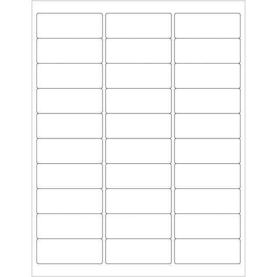 2 5/8 x 1" Weather-Resistant Laser Labels 3000/Case