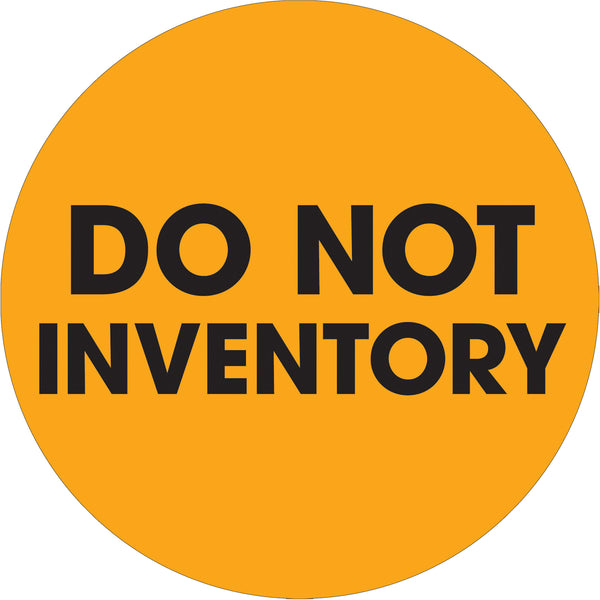 2" Circle - "Do Not Inventory" Fluorescent Orange Labels 500/Roll