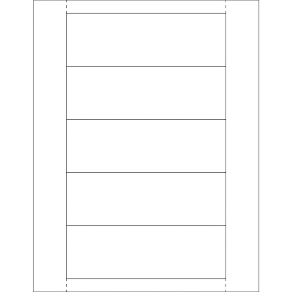 2 x 6 Plastic Label Holder Insert Cards 250/Case