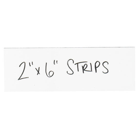 2 x 6 White Warehouse Labels - Magnetic Strips 25/Case
