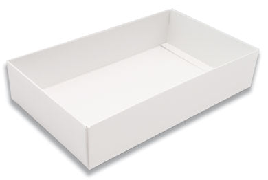 9-3/8 x 6 x 2 White 2 lb. Rectangular Candy Box BASE 250/Case