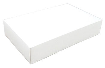 9-5/8 x 6-1/8 x 2 White 2 lb. Rectangular Candy Box LID 250/Case
