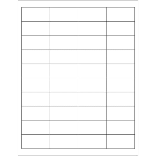 2 x 1" White Rectangle Laser Labels 4000/Case