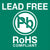 2 x 2" - "Lead Free RoHs Compliant" Labels 500/Roll
