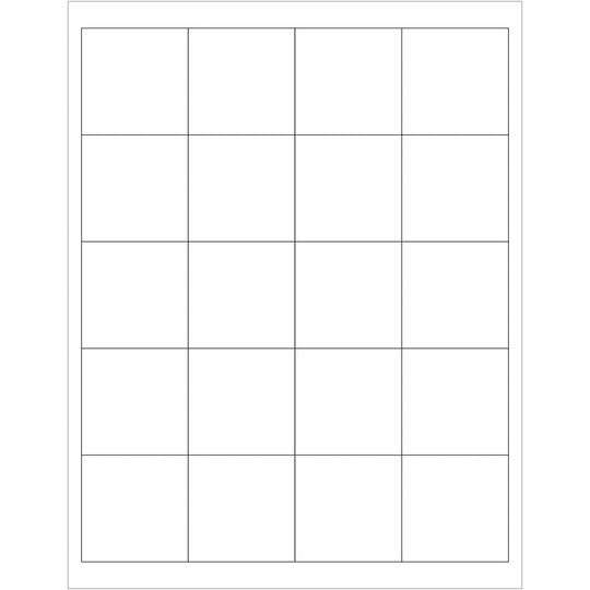 2 x 2" Weather-Resistant Laser Labels 2000/Case