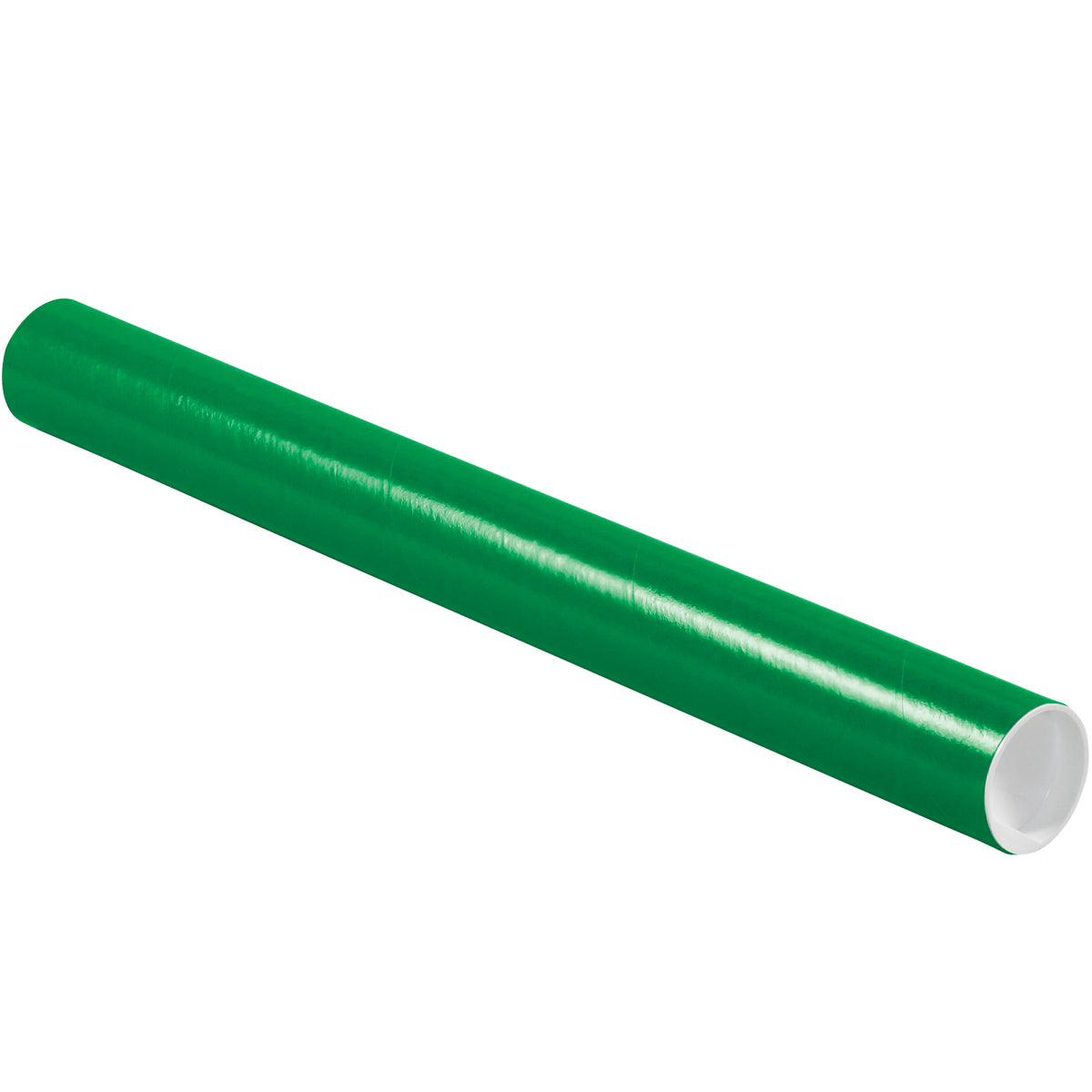 2 x 18 Green Mailing Tubes With End Caps .060 Gauge