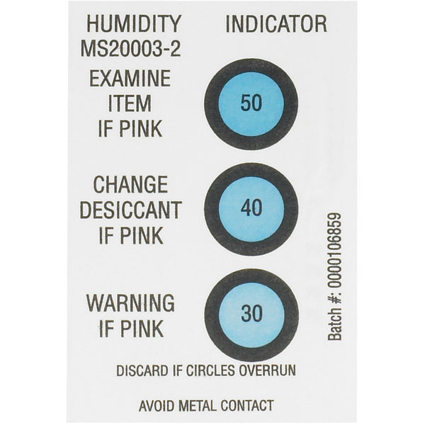 2 x 3" 30-40-50% Humidity Indicators 125/Case