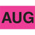 2 x 3" - "AUG" (Fluorescent Pink) Months of the Year Labels 500/Roll