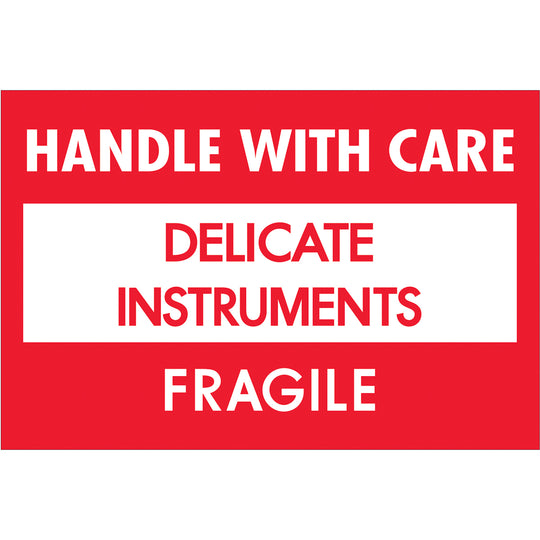 2 x 3" - "Delicate Instruments - HWC" - Fragile Labels 500/Roll