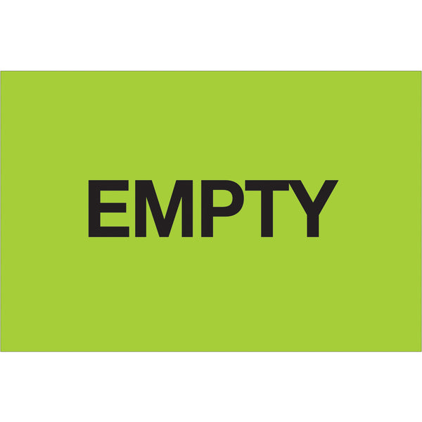2 x 3" - "Empty" (Fluorescent Green) Labels 500/Roll