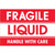 2 x 3" - "Fragile - Liquid - Handle With Care" Labels 500/Roll