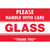 2 x 3" - "Glass - Handle With Care" Labels 500/Roll