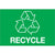2 x 3" Green Rectangle "Recycle" 500/Roll