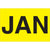2 x 3" - "JAN" (Fluorescent Yellow) Months of the Year Labels 500/Roll