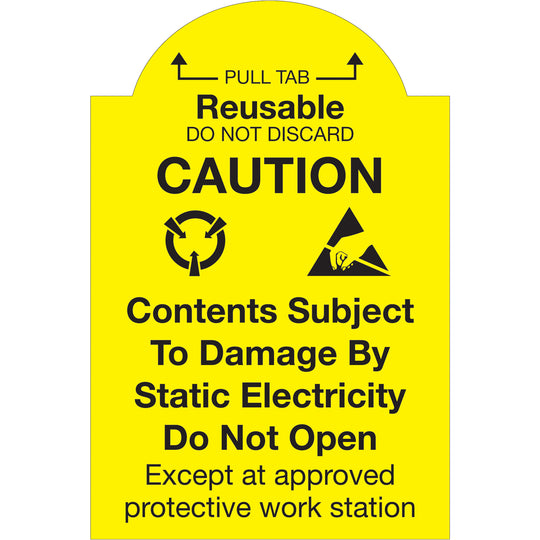 2 x 3" - "Pull Tab Reusable - Do Not Discard" Labels 500/Roll