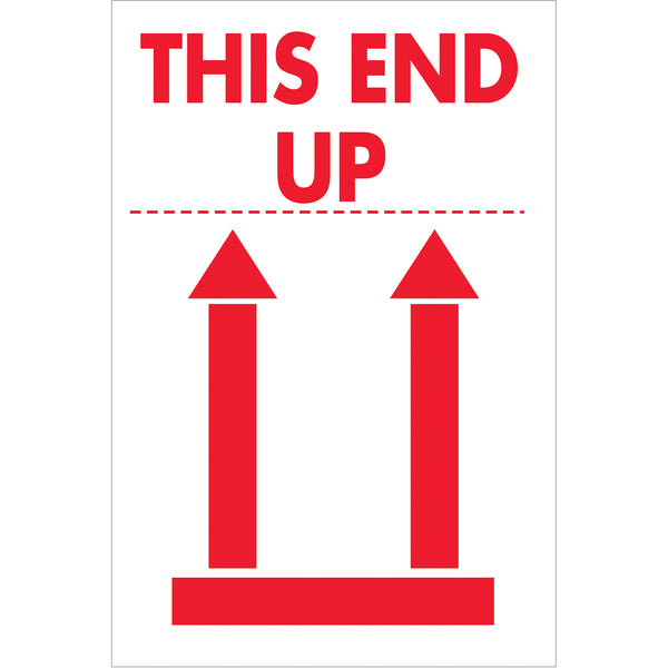2 x 3" - "This End Up" Labels 500/Roll