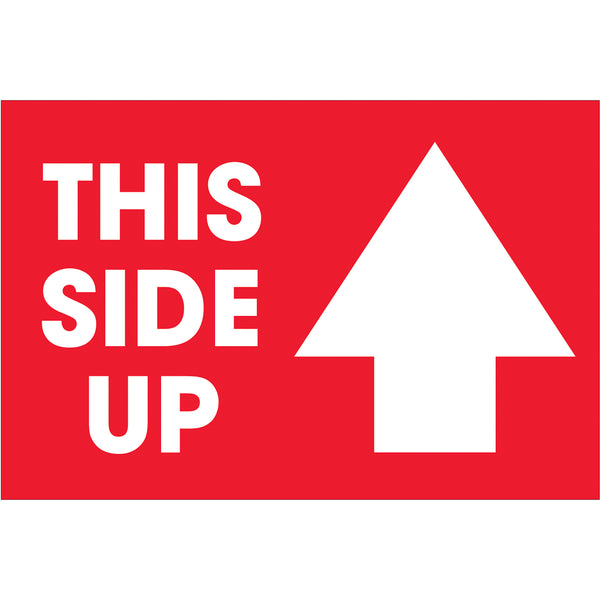 2 x 3" - "This Side Up" Arrow Labels 500/Roll