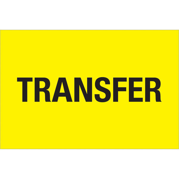 2 x 3" - "Transfer" (Fluorescent Yellow) Labels 500/Roll
