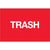 2 x 3" - "Trash" (Fluorescent Red) Labels 500/Roll
