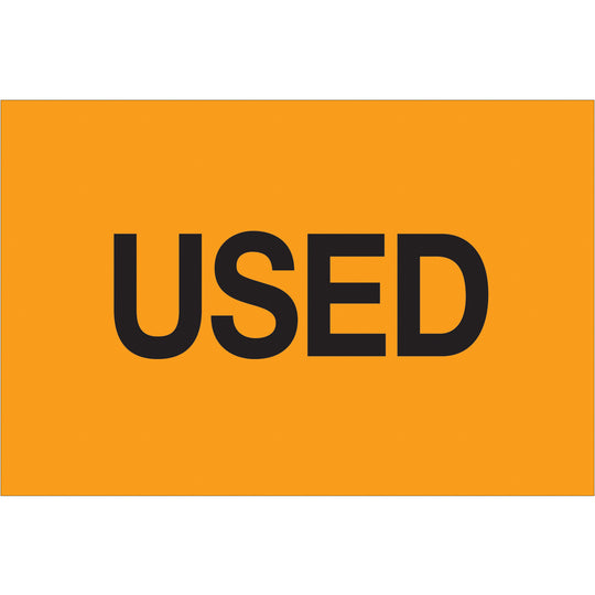 2 x 3" - "Used" (Fluorescent Orange) Labels 500/Roll