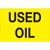 2 x 3" - "Used Oil" (Fluorescent Yellow) Labels 500/Roll
