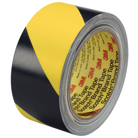 2" x 36 yds. Black/Yellow 3M 5702 Striped Vinyl Tape 2/Case