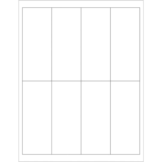 2 x 5" White Rectangle Laser Labels 800/Case