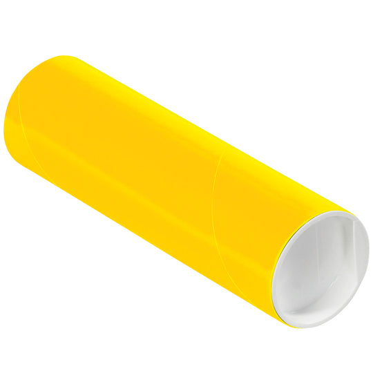 2 x 6 Yellow Mailing Tubes With End Caps .060 Gauge 50/Case