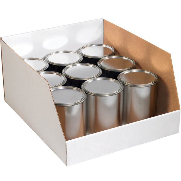 20 x 24 x 12 Open-Top White Corrugated Bin Box 25/Bundle