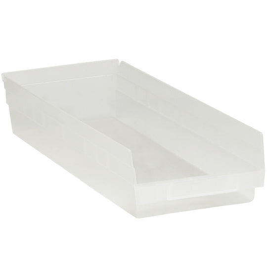23 5/8 x 8 3/8 x 4 Clear Plastic Shelf Bin Boxes 6/Case