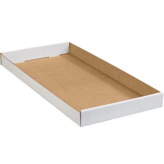 24 x 12 x 1 3/4 White Corrugated Trays  50/Bundle