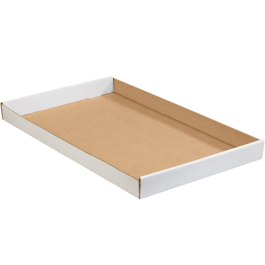 24 x 15 x 1 3/4 White Corrugated Trays 50/Bundle