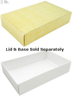 9-5/8 x 6-1/8 x 2 Yellow 2 lb. Rectangular Candy Box LID 250/Case