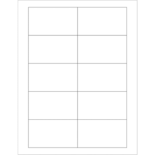 3 1/2 x 2" White Rectangle Laser Labels 1000/Case