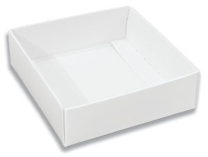 3-1/2 x 3-1/2 x 1-1/8 White 3 oz. Square Candy Box BASE