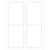 3 1/2 x 5" White Removable Rectangle Laser Labels 400/Case