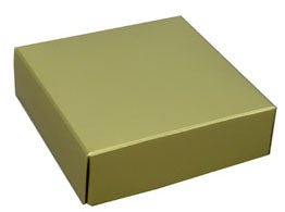 3-11/16 x 3-11/16 x 1-1/8 Gold 3 oz. Square Candy Box LID 250/Case
