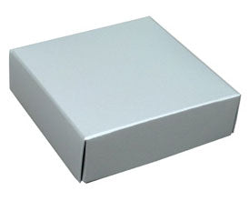 3-11/16 x 3-11/16 x 1-1/8 Silver 3 oz. Square Candy Box LID 250/Case