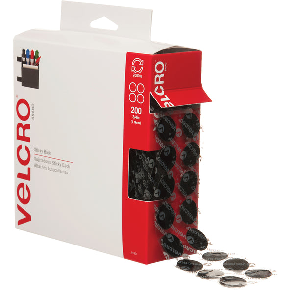 3/4" Dots - Black VELCRO Brand Tape - Combo Pack 200/Case