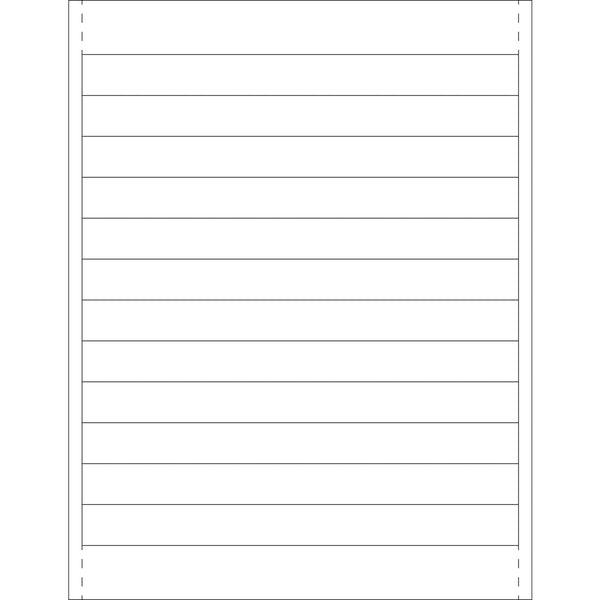 3/4 x 8 Plastic Label Holder Insert Cards 600/Case